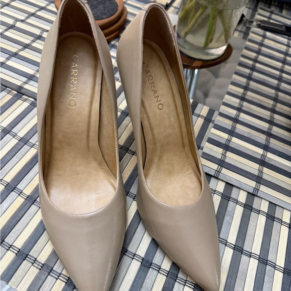 Elegant Taupe Stiletto Heels - Picture 2 of 7